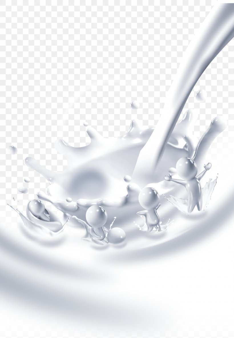 Powdered Milk Splash, PNG, 1754x2536px, Milk, Black And White, Cup, Drink, Flavored Milk Download Free