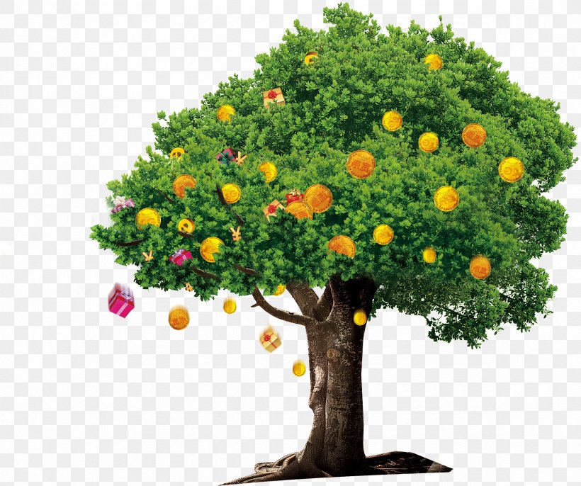 Tree Money Download Google Images, PNG, 2362x1977px, Tree, Alpha Channel, Flower, Flowerpot, Gold Coin Download Free