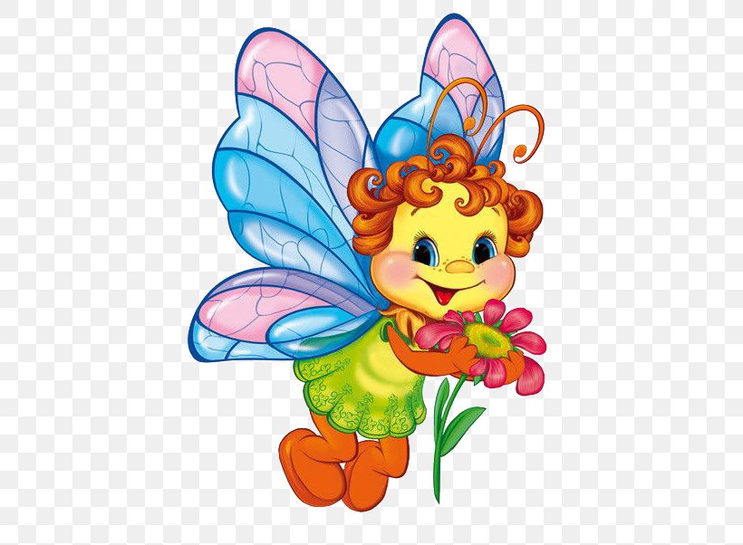Butterfly Bee Insect Cartoon Clip Art, PNG, 425x602px, Butterfly, Animation, Art, Bee, Cartoon Download Free