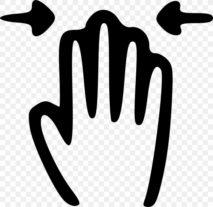 Finger Line White Logo Clip Art, PNG, 980x956px, Finger, Area, Black, Black And White, Black M Download Free