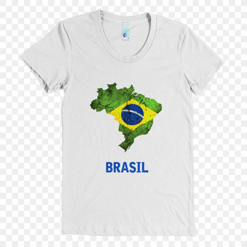 T-shirt Flag Of Brazil Souvenir Sleeve, PNG, 1000x1000px, Tshirt, Active Shirt, Blue, Brand, Brazil Download Free
