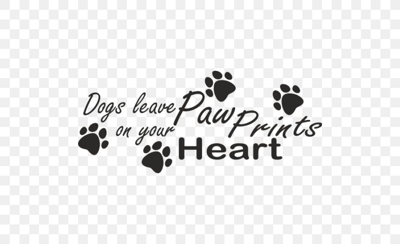 Dog Paw Puppy Pet Heart, PNG, 500x500px, Dog, Black, Black And White, Brand, Foot Download Free