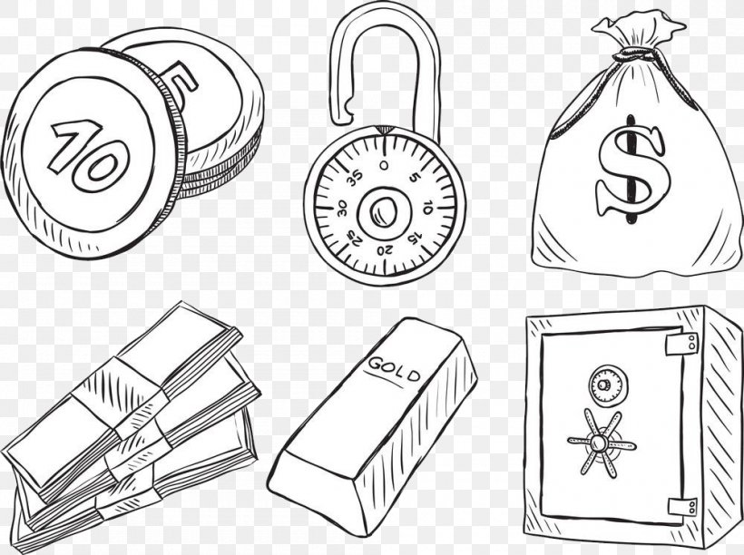Money Drawing Icon, PNG, 1000x747px, Money, Area, Artwork, Bank, Black And White Download Free