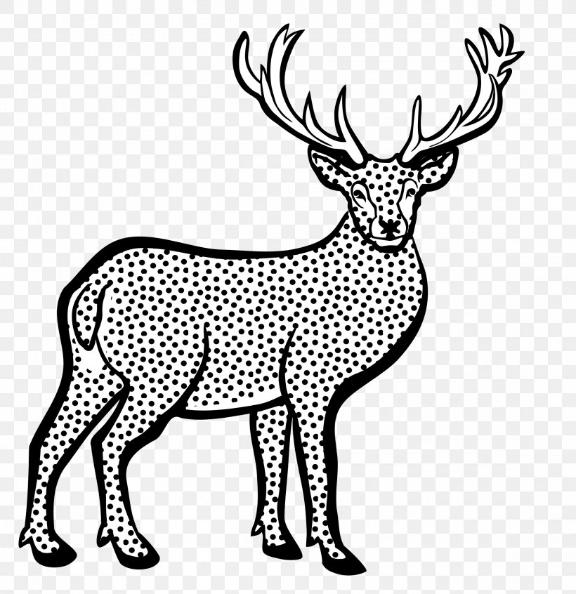 White-tailed Deer Line Art Antelope Clip Art, PNG, 2325x2400px, Deer, Animal Figure, Antelope, Antler, Black And White Download Free