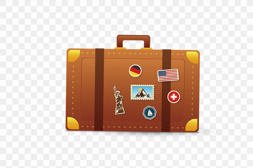Travel Suitcase Baggage, PNG, 4604x3070px, Travel, Baggage, Brand, Orange, Suitcase Download Free