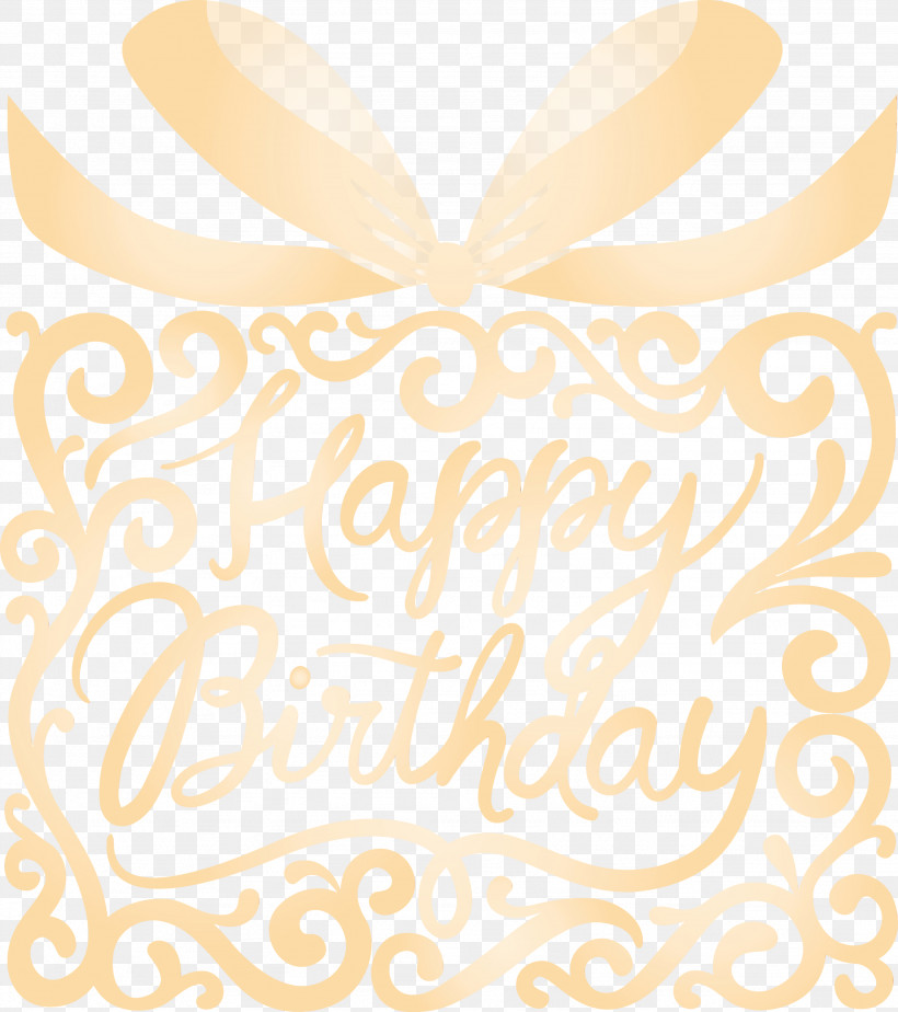 Yellow Pattern Plant, PNG, 2662x3000px, Birthday Calligraphy, Happy Birthday Calligraphy, Paint, Plant, Watercolor Download Free