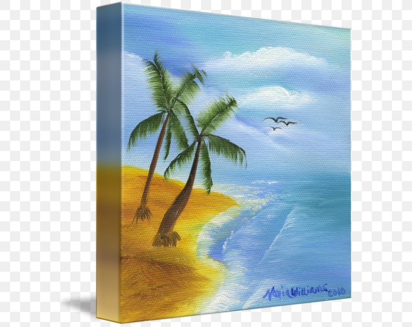 Caribbean Painting Tropics Palm Trees Sky Plc, PNG, 592x650px, Caribbean, Landscape, Painting, Palm Tree, Palm Trees Download Free