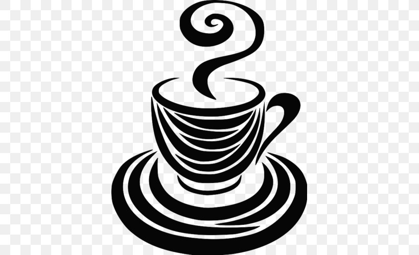 Coffee Cup Teacup Clip Art, PNG, 500x500px, Coffee Cup, Artwork, Black And White, Chocolate, Coffee Download Free