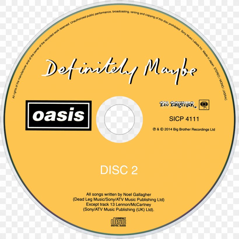 Compact Disc Definitely Maybe Oasis Hello (What's The Story) Morning Glory?, PNG, 1000x1000px, Watercolor, Cartoon, Flower, Frame, Heart Download Free