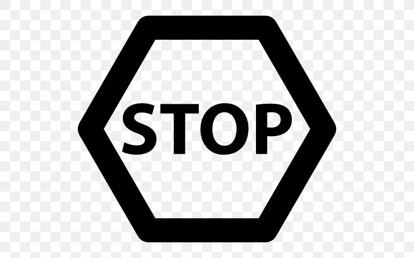 Stop Sign Clip Art, PNG, 512x512px, Stop Sign, Area, Black And White, Brand, Logo Download Free