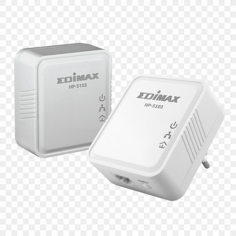 Adapter Hewlett-Packard Wireless Access Points Power-line Communication Edimax HP-5103K, PNG, 1000x1000px, Adapter, Ac Power Plugs And Sockets, Computer Network, Edimax, Electronic Device Download Free