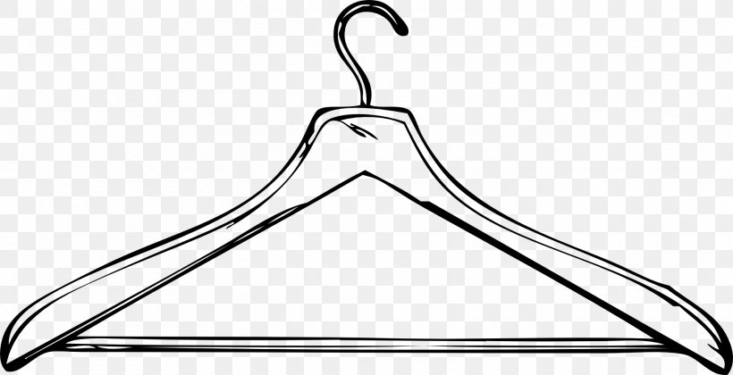 Clothes Hanger Coloring Book Clip Art, PNG, 1920x985px, Clothes Hanger, Black And White, Body Jewelry, Clothing, Coat Hat Racks Download Free