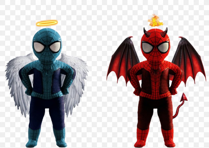 Spider-Man Devil Green Goblin Angel Demon, PNG, 1024x727px, Spiderman, Action Figure, Angel, Apocalyptic Literature, Cartoon Download Free