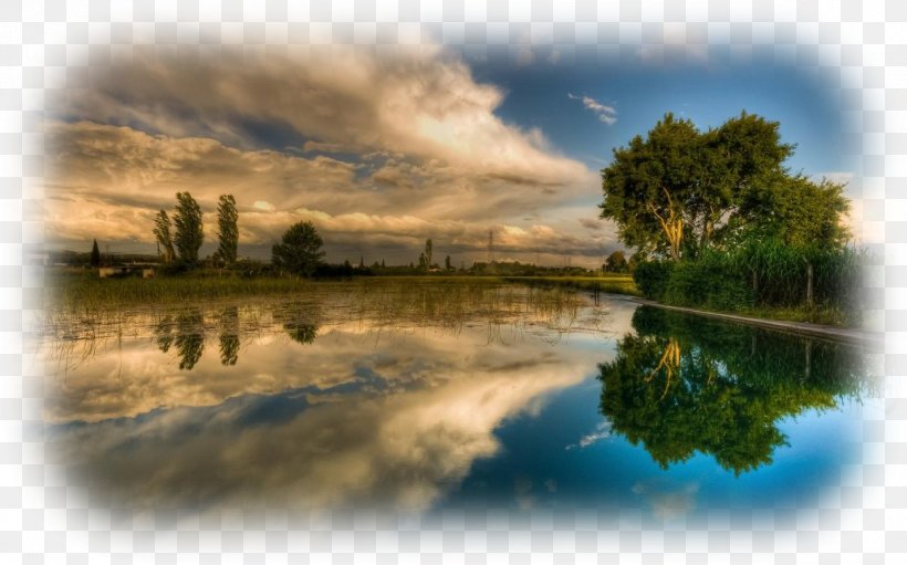 Desktop Wallpaper Reflection Cloud HVGA, PNG, 1218x760px, Reflection, Bank, Calm, Cloud, Hvga Download Free