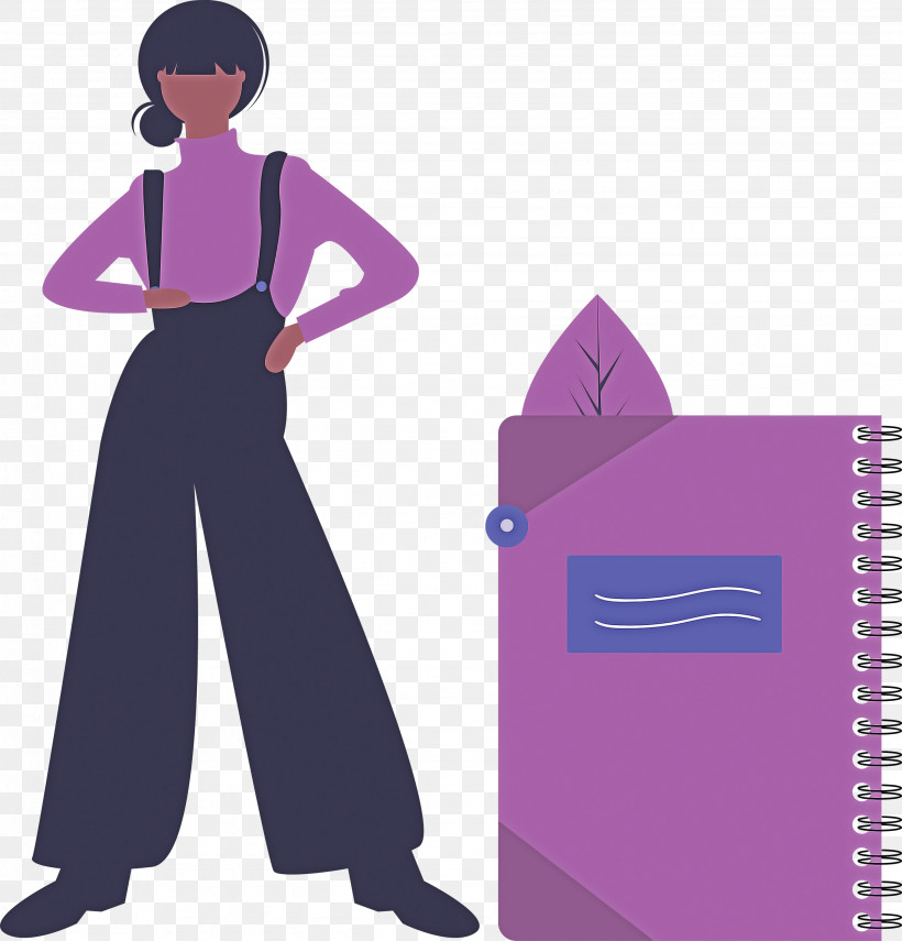 Notebook Girl, PNG, 2877x3000px, Notebook, Girl, Purple, Violet Download Free