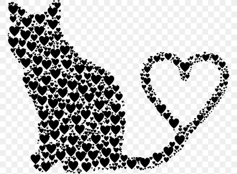 Cat Felidae Heart Kitten Clip Art, PNG, 767x603px, Watercolor, Cartoon, Flower, Frame, Heart Download Free