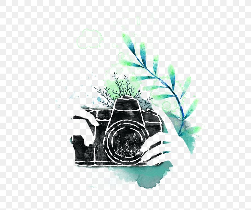 Camera Photography Drawing, PNG, 593x685px, Camera, Art, Drawing, Flower, Green Download Free