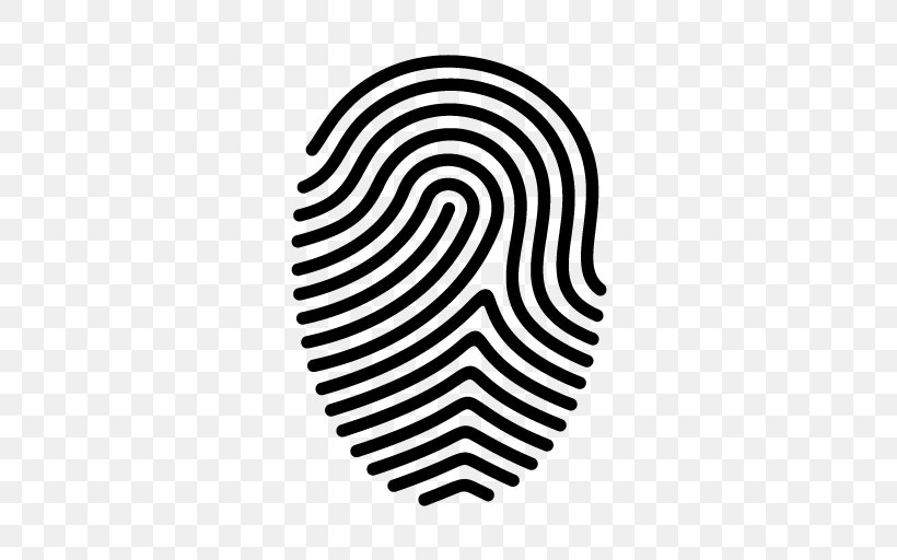 Fingerprint Touch ID, PNG, 512x512px, Fingerprint, Area, Biometrics, Black And White, Finger Download Free
