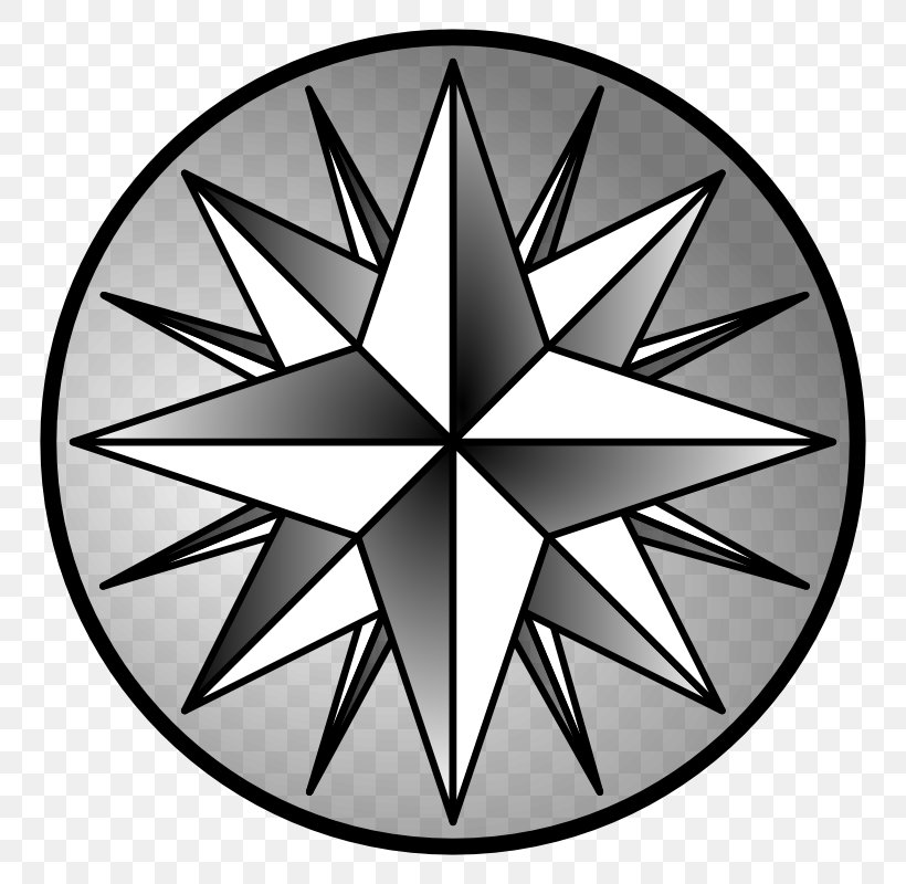 North Compass Rose Cardinal Direction Clip Art, PNG, 800x800px, North, Area, Black And White, Cardinal Direction, Compass Download Free