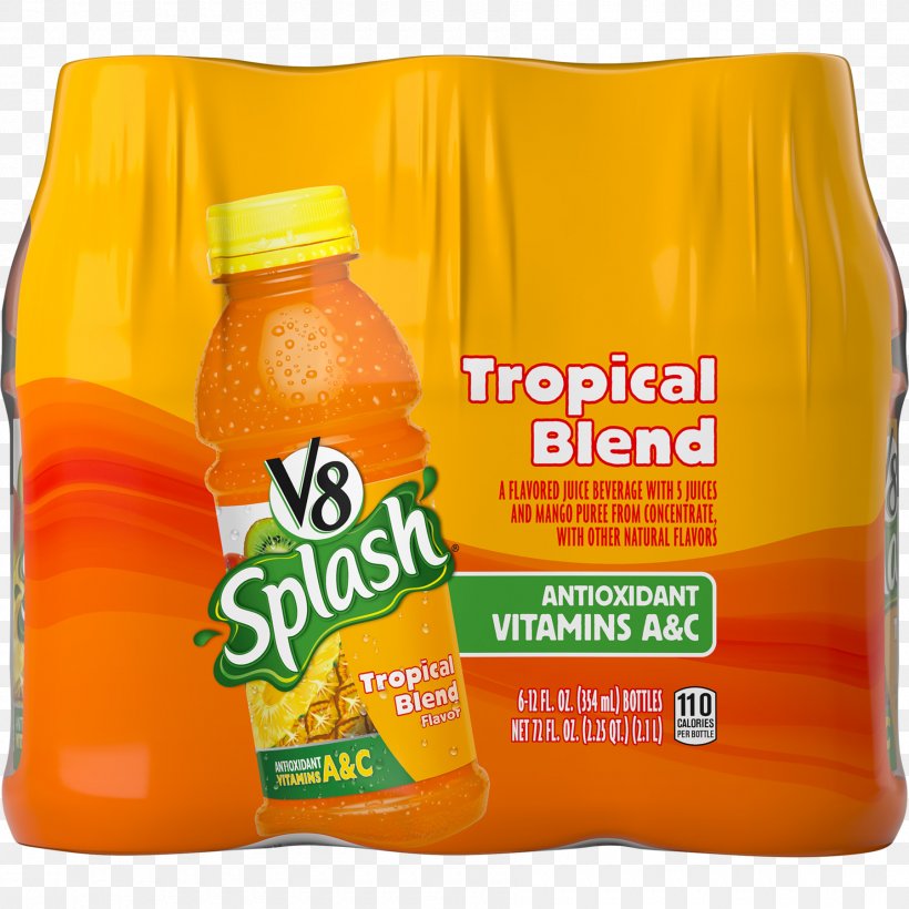 Orange Drink V8 Splash Juice Drinks Tropical Blend V8 Splash Juice Drinks Tropical Blend Orange Juice, PNG, 1800x1800px, Orange Drink, Berry, Carrot Juice, Citric Acid, Drink Download Free