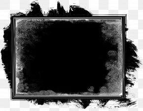 Block Ink Mask - Black And White Multimedia Picture Frame PNG