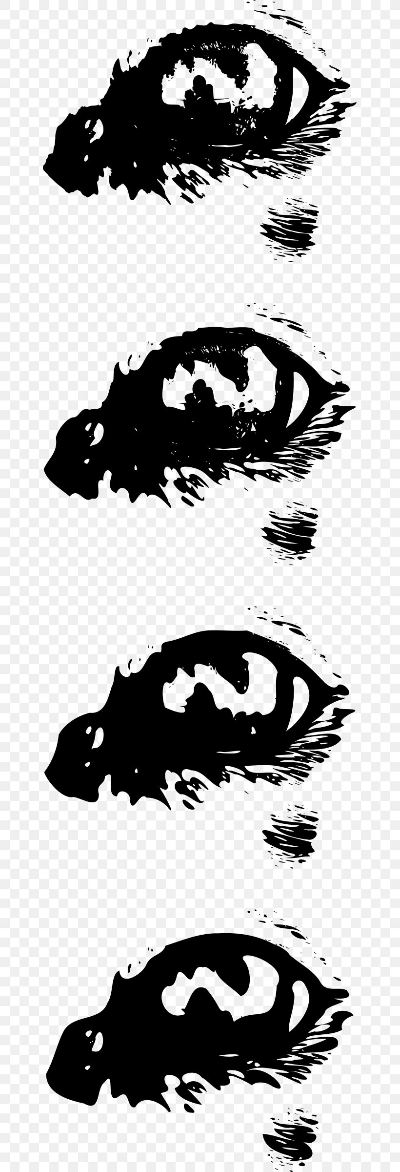 Cairn Terrier Scottish Terrier Eye Clip Art, PNG, 644x2400px, Cairn Terrier, Animal, Black, Black And White, Canidae Download Free