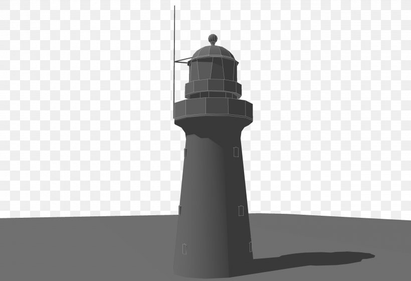 Lighthouse Bustard Head Light Low Poly 3D Computer Graphics, PNG, 2600x1778px, 3d Computer Graphics, 3d Modeling, Lighthouse, Beacon, Black And White Download Free
