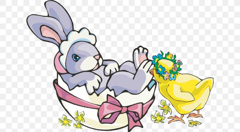 Easter Bunny Rabbit Clip Art, PNG, 640x451px, Watercolor, Cartoon, Flower, Frame, Heart Download Free