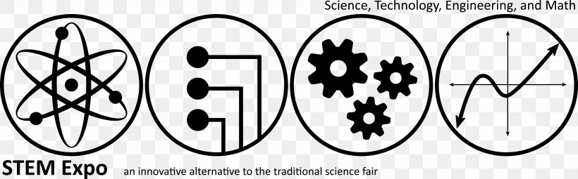 Black And White Science, Technology, Engineering, And Mathematics Science Fair, PNG, 7475x2331px, Watercolor, Cartoon, Flower, Frame, Heart Download Free
