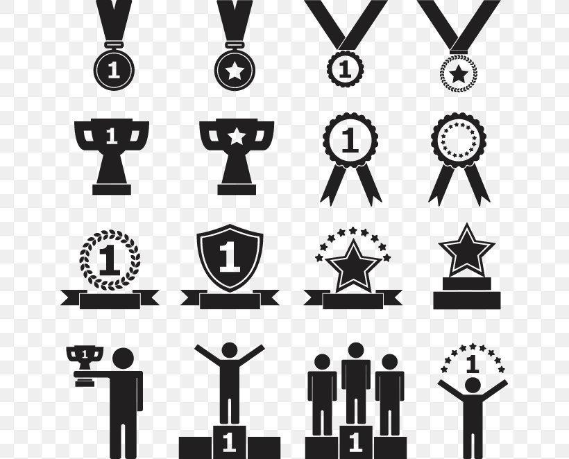 Trophy Award Download Icon, PNG, 645x662px, Trophy, Achievement, Award, Black And White, Game Download Free