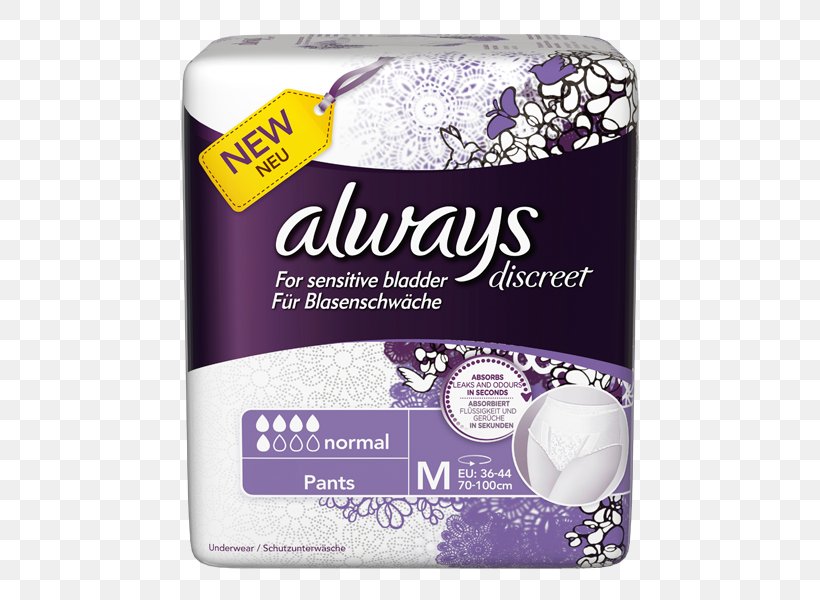 Diaper Always Incontinence Pad TENA Sanitary Napkin, PNG, 600x600px, Watercolor, Cartoon, Flower, Frame, Heart Download Free