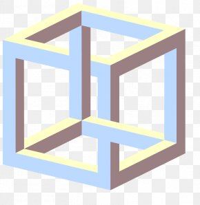 Geometrical Penrose - Impossible Cube Impossible Object Necker Cube Drawing PNG