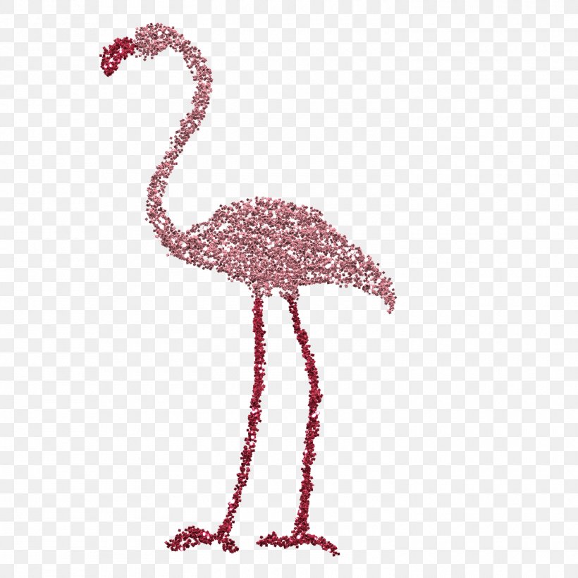 Pink Flamingo Glitter Vertebrate Bird, PNG, 1500x1500px, Pink, Beak, Bird, Color, Feather Download Free