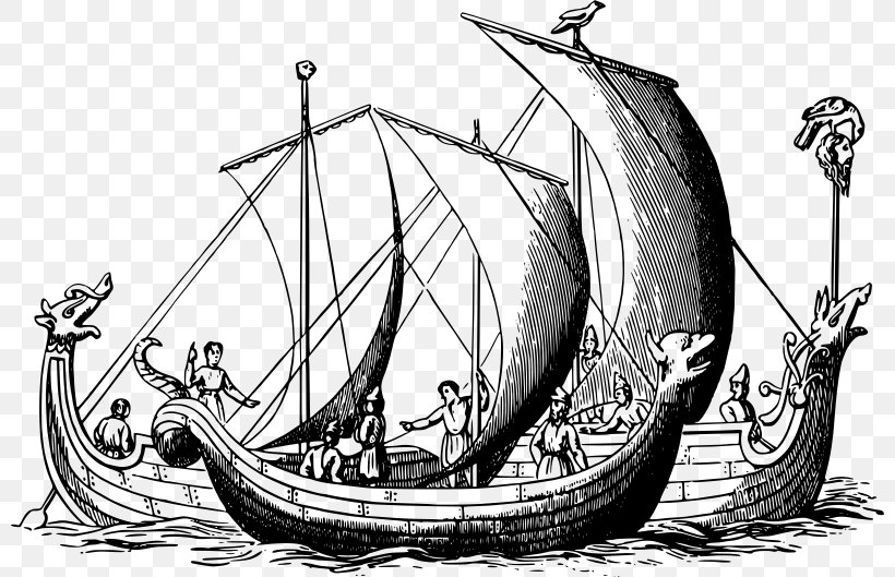 Viking Ships Caravel Dragon Boat Saxons, PNG, 800x529px, Viking Ships, Angles, Anglosaxons, Black And White, Boat Download Free