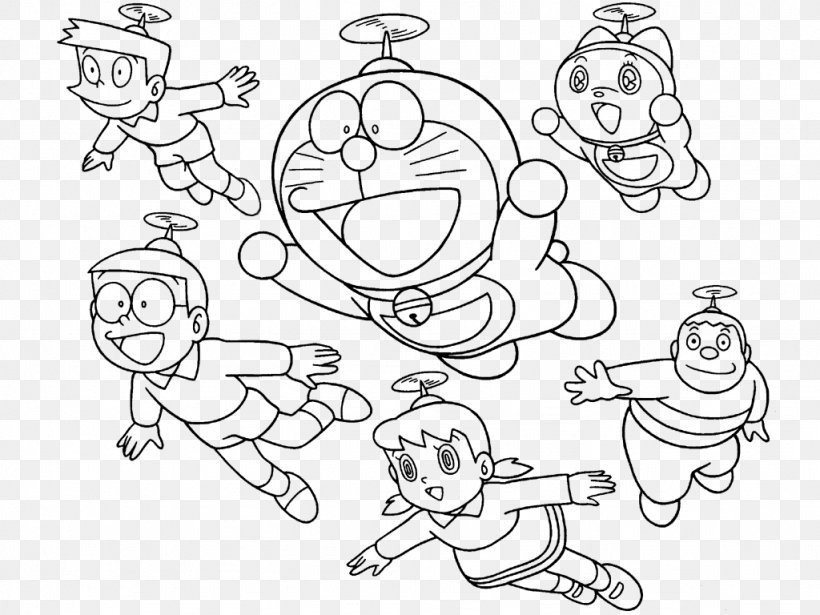 Doraemon 2: Nobita No Toys Land Daibouken Drawing Dorami Sketch, PNG, 1024x768px, Watercolor, Cartoon, Flower, Frame, Heart Download Free