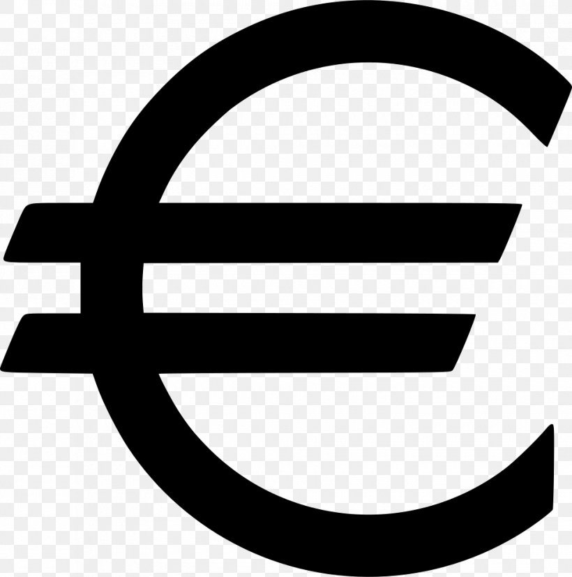 Euro Sign Currency Symbol Money, PNG, 980x988px, Euro, Area, Bank, Banknote, Black And White Download Free