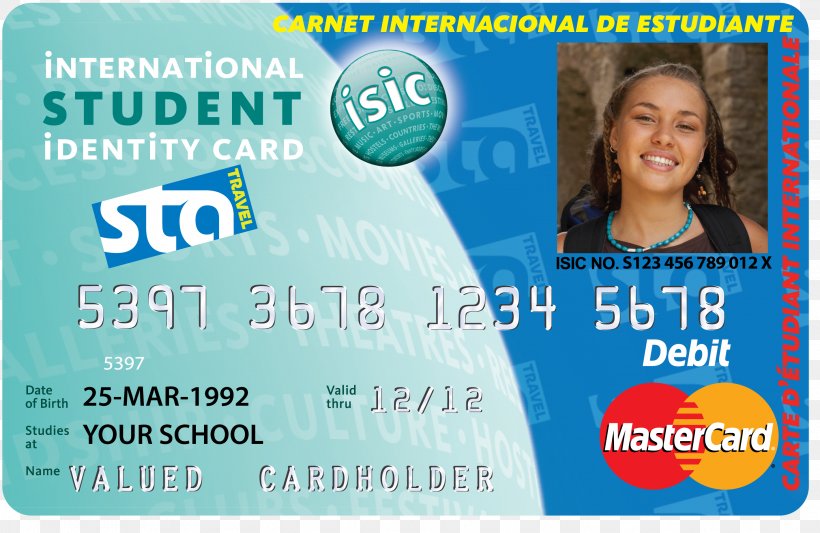 International Student Identity Card Mastercard Discounts And Allowances Travel, PNG, 2842x1849px, International Student Identity Card, Advertising, Bank, Banner, Brand Download Free