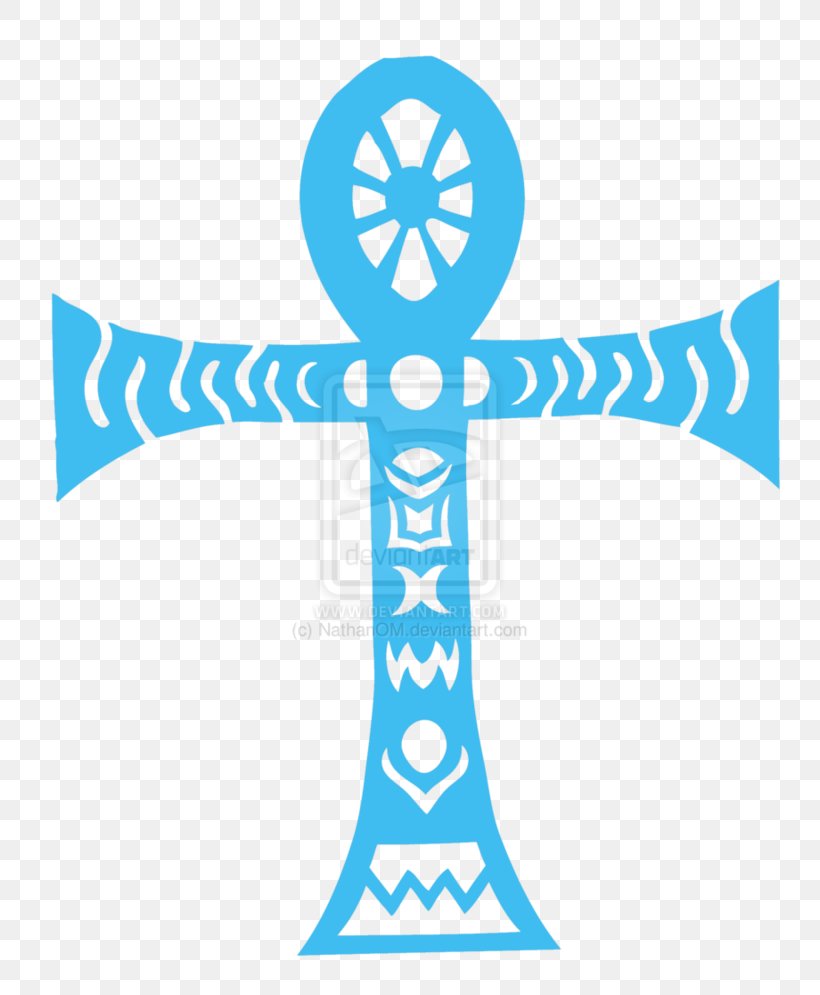 Ankh Blue Tattoo Clip Art, PNG, 802x995px, Ankh, Area, Blue, Color, Deviantart Download Free