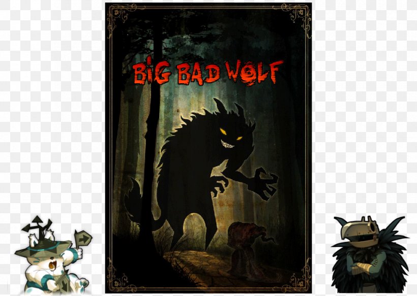 Big Bad Wolf Little Red Riding Hood Gray Wolf Animal Poster, PNG, 980x697px, Big Bad Wolf, Animal, Fauna, Gray Wolf, Legendary Creature Download Free