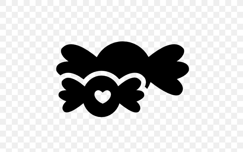 Candy Symbol, PNG, 512x512px, Candy, Black, Black And White, Butterfly, Heart Download Free