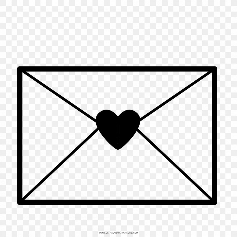Love Letter Love Letter Drawing Mail, PNG, 1000x1000px, Letter, Area, Black, Black And White, Coloring Book Download Free