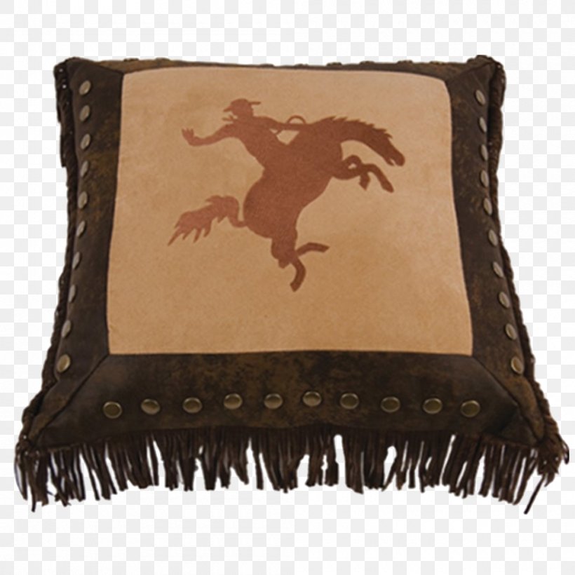 Throw Pillows Fringe Cushion Bedding, PNG, 1000x1000px, Throw Pillows, Bedding, Bronc Riding, Bronco, Brown Download Free