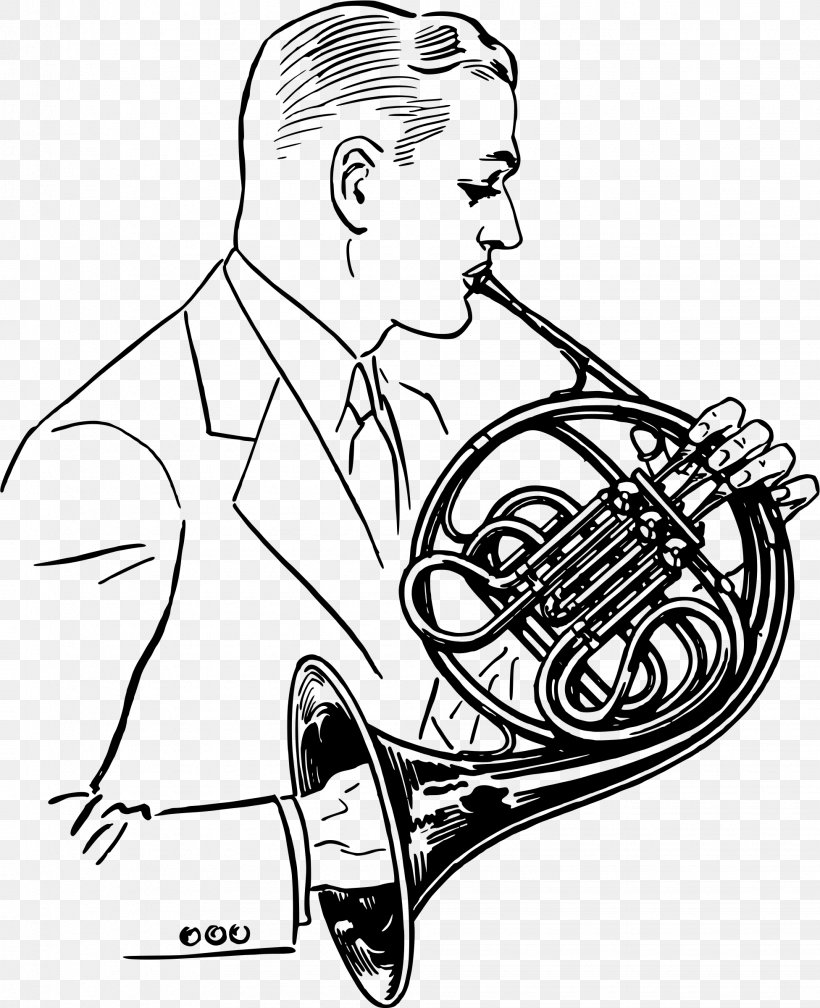 French Horns Hornist Clip Art, PNG, 1952x2400px, Watercolor, Cartoon, Flower, Frame, Heart Download Free