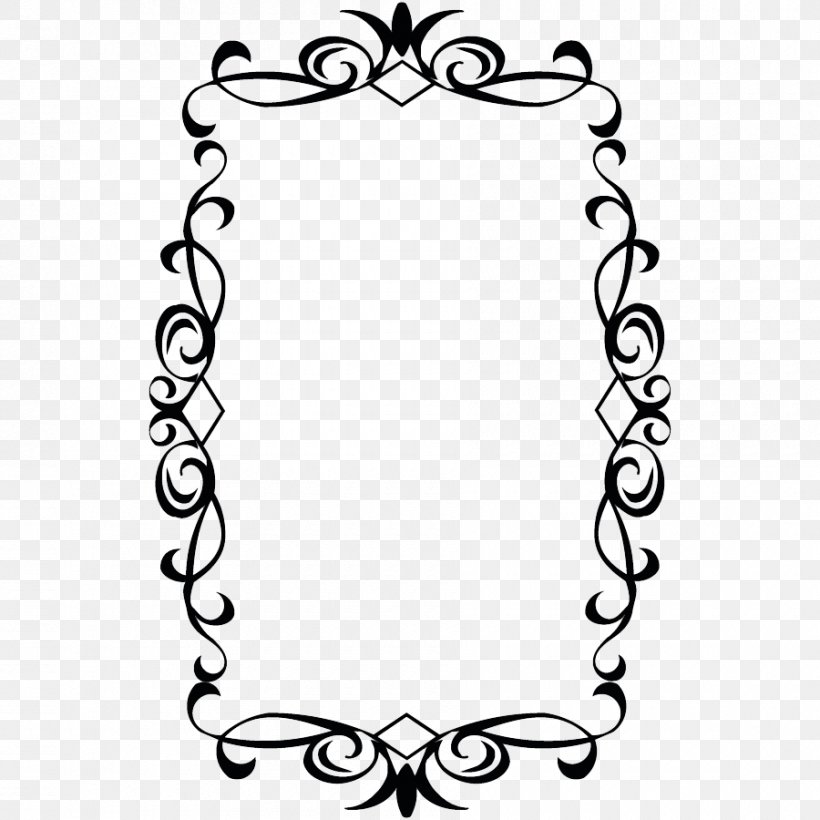 Clip Art Picture Frames Vector Graphics Image, PNG, 900x900px, Picture Frames, Area, Black, Black And White, Body Jewelry Download Free