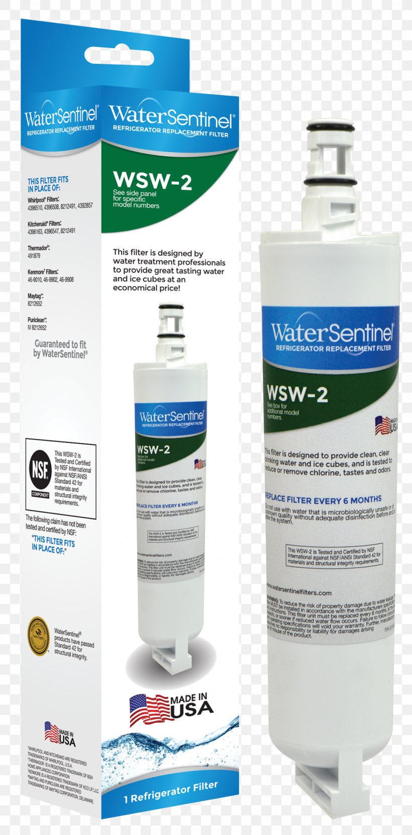 Water Sentinel WSG-1 (GE MWF / GWF Compatible) Water Sentinel Refrigerator Water Filter, PNG, 1110x2247px, Water Filter, Drinking Water, General Electric, Hardware, Kenmore Download Free
