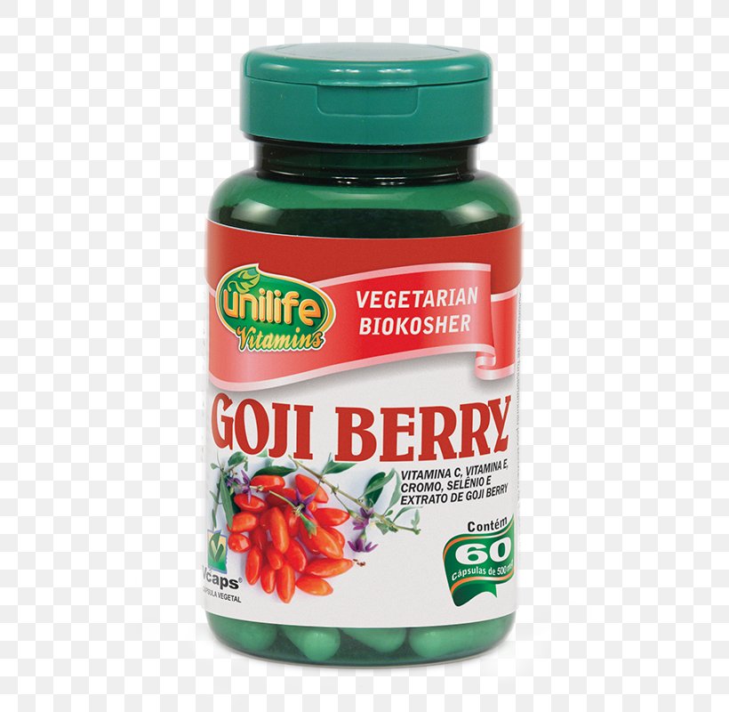 Goji Capsule Berry Food Unilife Vitamins Indústria Nutracêutica, Produtos Naturais E Fitoterápicos., PNG, 513x800px, Goji, Ascorbic Acid, Berry, Blueberry, Capsule Download Free