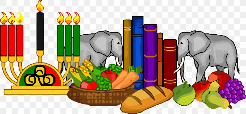 Kwanzaa Happy Kwanzaa, PNG, 3000x1395px, Kwanzaa, Cartoon, Elephant, Games, Happy Kwanzaa Download Free