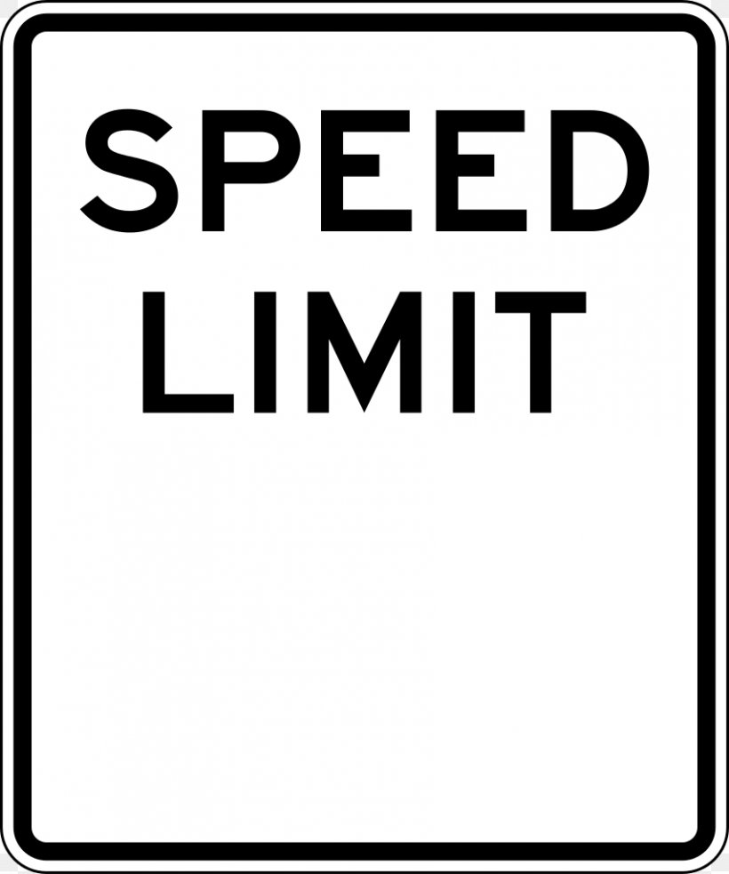 Speed Limit Traffic Sign Manual On Uniform Traffic Control Devices Clip Art, PNG, 854x1024px, Speed Limit, Area, Black, Black And White, Brand Download Free