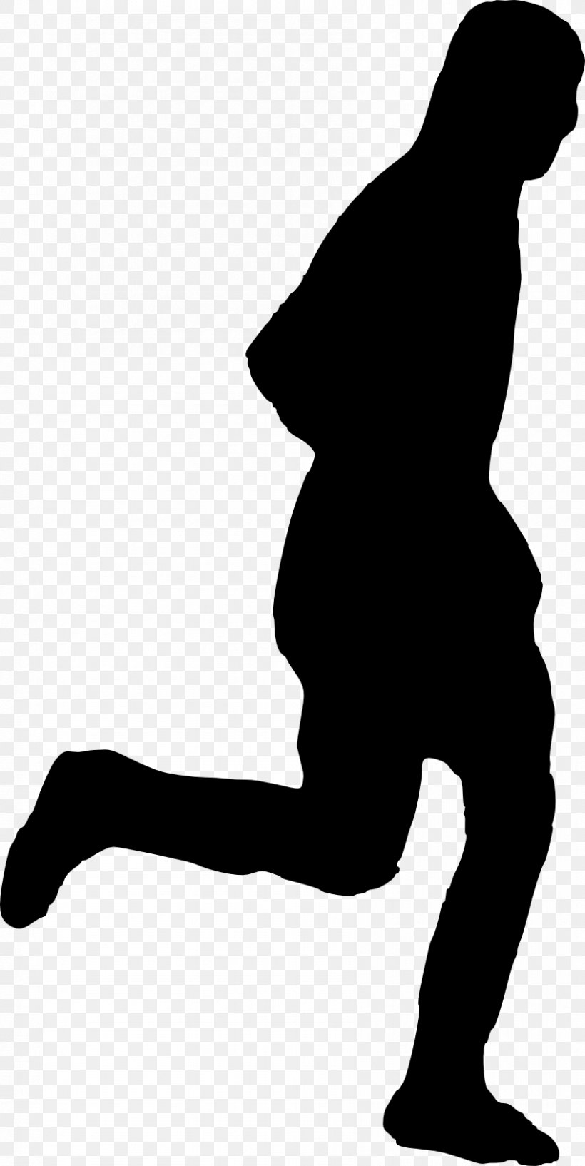 Silhouette Clip Art, PNG, 848x1690px, Silhouette, Arm, Black, Black And White, Football Download Free