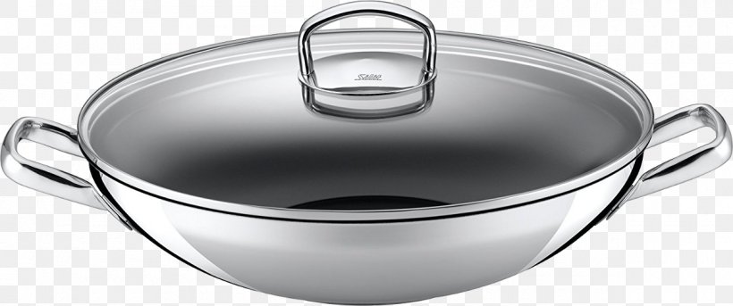 Silit Hongkong 82603311 Wok With Glass Lid 36 Cm Kitchen Stainless Steel, PNG, 1200x503px, Wok, Cooking, Cookware Accessory, Cookware And Bakeware, Frying Pan Download Free